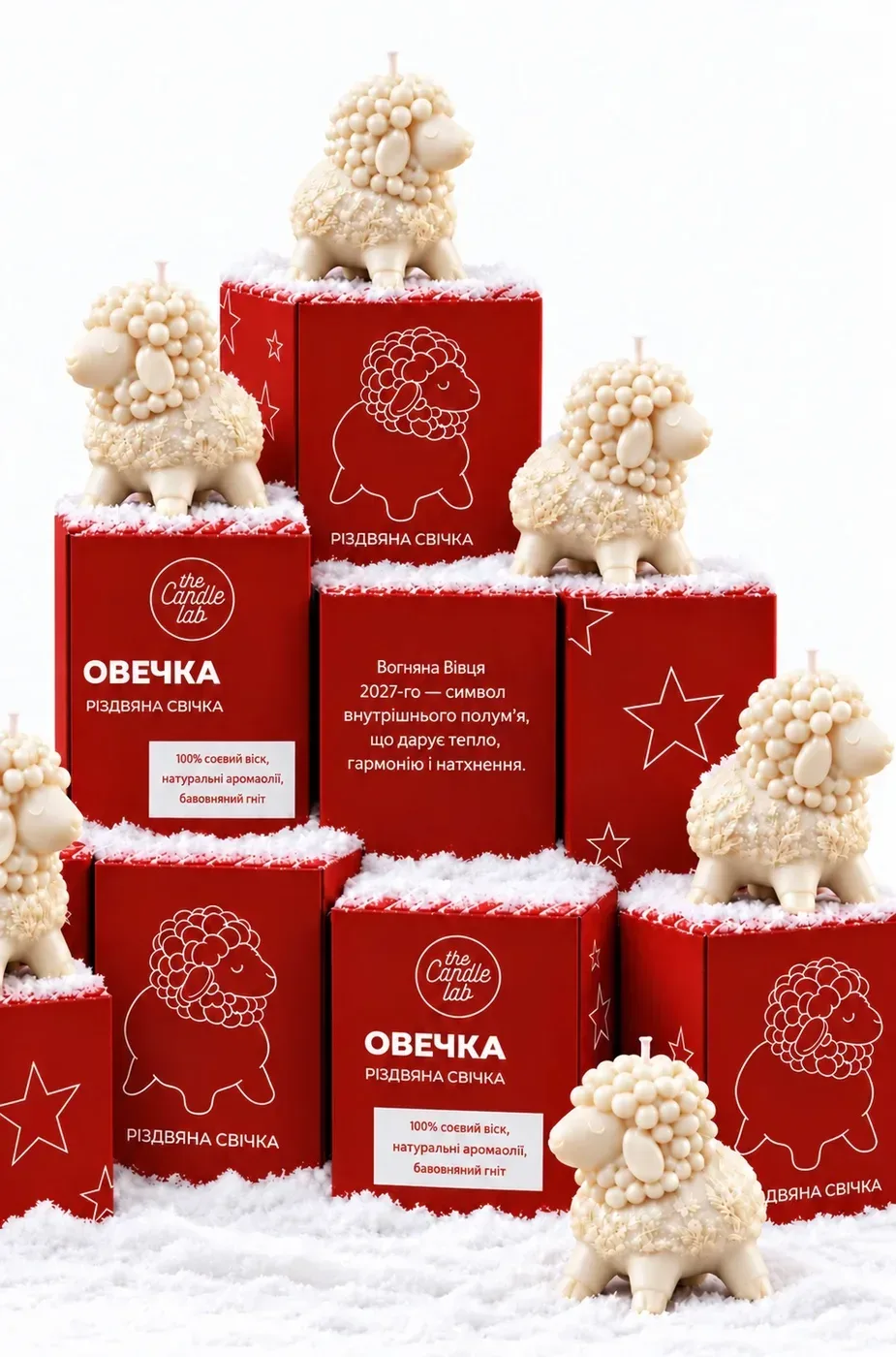 Різдвяна свічка-овечка — Свічка-овечка